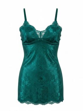 Victoria's Secret Gold Label Vintage Green Slip Dress Size Large